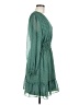 Max Studio 100% Polyester Polka Dots Green Casual Dress Size M (estimated) - photo 4