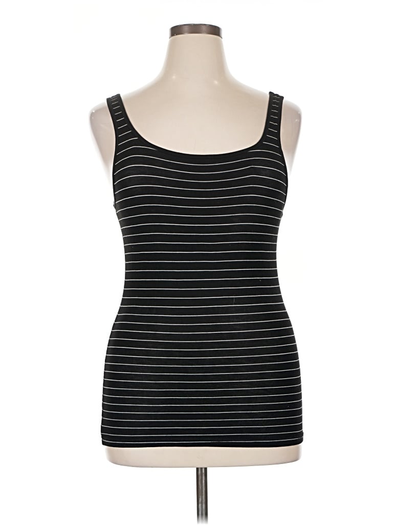 Pre-owned Halogen Tank Top Black Strapless Neckline Tops