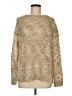 Topshop 100% Acrylic Metallic Solid Gold Pullover Sweater Size 6 - photo 1