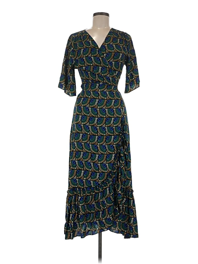 Pre-owned Silk & Salt Casual Dress In Green