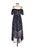 Unbranded Floral Blue Casual Dress Size 00 (estimated) - photo 2