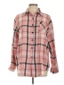 Assorted Brands Plaid Pink Long Sleeve Blouse Size L - photo 1