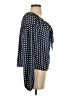 Line & Dot 100% Polyester Blue Long Sleeve Blouse Size S - photo 4