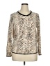 Lands' End 100% Cotton Animal Print Tan Cardigan Size XL - photo 1
