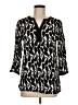 Talbots 100% Rayon Black 3/4 Sleeve Blouse Size M - photo 1