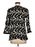 Talbots 100% Rayon Black 3/4 Sleeve Blouse Size M - photo 2
