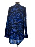 Rock & Republic Animal Print Blue Long Sleeve Blouse Size S - photo 2