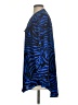 Rock & Republic Animal Print Blue Long Sleeve Blouse Size S - photo 5