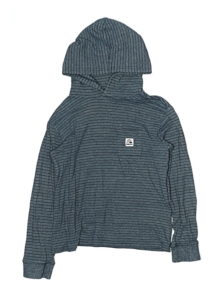 Pre-owned Quiksilver Kids' Pullover Hoodie In Blue