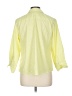 Chico's 100% Cotton Yellow 3/4 Sleeve Button-Down Shirt Size Lg (2) - photo 2