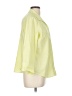Chico's 100% Cotton Yellow 3/4 Sleeve Button-Down Shirt Size Lg (2) - photo 4