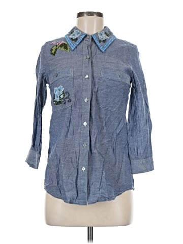 Anna Sui 3/4 Sleeve Button-Down Shirt (view 1)