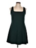 Assorted Brands Solid Green Casual Dress Size L - photo 1