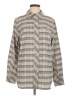 CAbi Plaid Gray Long Sleeve Blouse Size M - photo 1