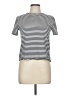 MNG Stripes Ivory White Short Sleeve Turtleneck Size M - photo 1