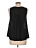 Lily White 100% Polyester Black Sleeveless Blouse Size L - photo 2