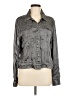 Hard Tail 100% Rayon Metallic Gray Long Sleeve Button-Down Shirt Size M - photo 1