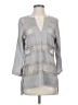 BCBGMAXAZRIA 100% Polyester Gray 3/4 Sleeve Blouse Size XS - photo 1