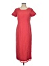 Adolfo Studio 100% Polyester Solid Red Casual Dress Size 4 (petite) - photo 1