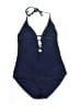 Unbranded Solid Blue One Piece Swimsuit Size L - photo 1