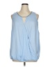 Jennifer Lopez 100% Polyester Blue Sleeveless Blouse Size 1X - photo 1