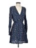 Zara Print Blue Casual Dress Size S - photo 1