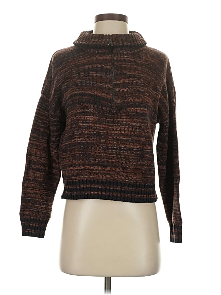 Pre-owned John & Jenn Turtleneck Sweater In Brown