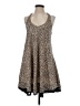 Dex Animal Print Tan Casual Dress Size S (estimated) - photo 1