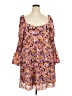 BCBGeneration Floral Orange Casual Dress Size 14 - photo 1