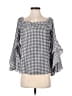 Express Gray 3/4 Sleeve Blouse Size S - photo 1