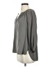 Max Studio 100% Silk Gray 3/4 Sleeve Silk Top Size S - photo 5