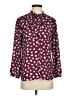 J.Crew 100% Polyester Polka Dots Burgundy Long Sleeve Blouse Size S - photo 1