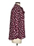 J.Crew 100% Polyester Polka Dots Burgundy Long Sleeve Blouse Size S - photo 4