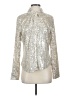 Sanctuary Metallic Silver Long Sleeve Blouse Size XS - photo 1