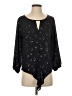 West Kei Stars Black 3/4 Sleeve Blouse Size XS - photo 1