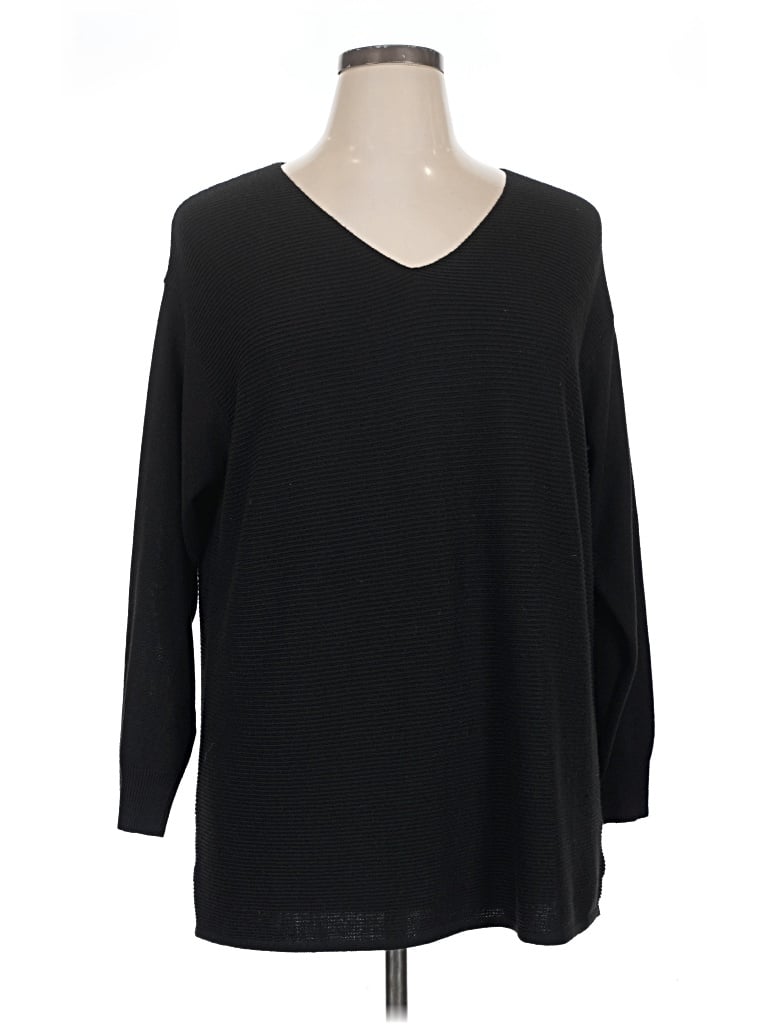 Pre-owned Ella Moss Pullover Sweater In Black