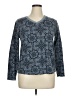 SONOMA life + style Print Blue Pullover Sweater Size XL - photo 1