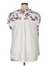 Daniel Rainn Floral White Gray Short Sleeve Blouse Size 1X - photo 2