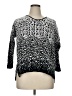 Dana Buchman 100% Cotton Animal Print Black Pullover Sweater Size XL - photo 1