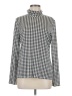 Talbots Houndstooth Silver Long Sleeve Blouse Size M - photo 1