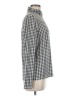 Talbots Houndstooth Silver Long Sleeve Blouse Size M - photo 4