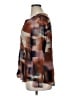 Tribal Color Block Brown Long Sleeve Blouse Size XL - photo 5