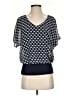 CAbi 100% Polyester Blue Short Sleeve Blouse Size XS - photo 1
