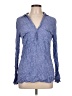 Splendid Blue Long Sleeve Blouse Size L - photo 1