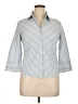 Worthington Stripes Blue 3/4 Sleeve Button-Down Shirt Size 16 - photo 1