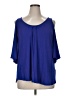 Soho Blue 3/4 Sleeve Blouse Size XL - photo 1