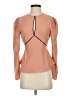 Topshop 100% Polyester Solid Pink Orange Long Sleeve Top Size 2 - photo 1