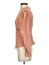 Topshop 100% Polyester Solid Pink Orange Long Sleeve Top Size 2 - photo 5