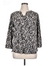 Dana Buchman Animal Print Silver 3/4 Sleeve Blouse Size XL - photo 1