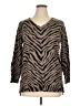 Apt. 9 Animal Print Brown Pullover Sweater Size 1X - photo 1